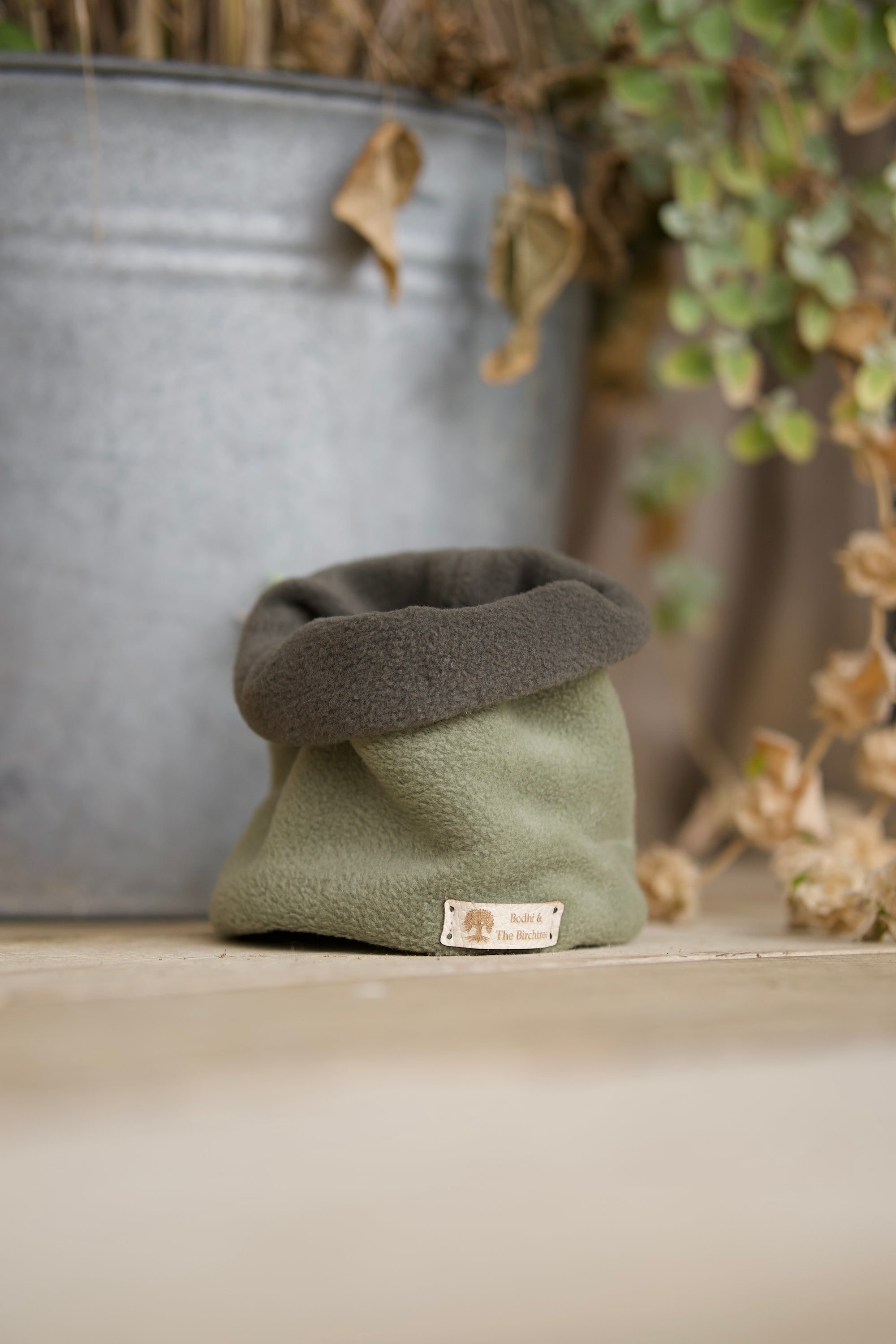 ‘The Harley’ Avocado & New Olive Polar Fleece Snood - Bodhi & The Birchtree