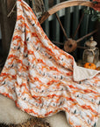 Bodhi & The Birchtree Polar Fleece Blanket - Watercolour Mountains & Cream