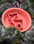 Festive Reindeer Dual Slow Feeder/Lick Mat Bowl - Bodhi & The Birchtree
