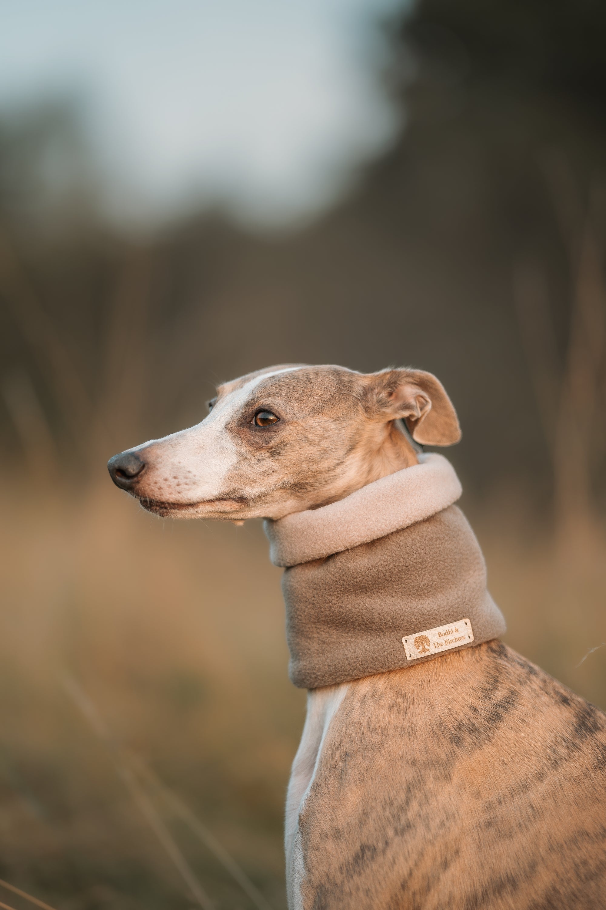 ‘The Mia’ Dark Camel & Light Stone Polar Fleece Snood - Bodhi & The Birchtree