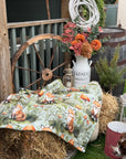 Bodhi & The Birchtree Polar Fleece Blanket - Foxes & Mushrooms & Avocado