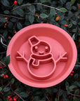 Festive Snowman Dual Slow Feeder/Lick Mat Bowl - Bodhi & The Birchtree