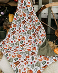 Bodhi & The Birchtree Polar Fleece Blanket - Cosy Fall & Avocado