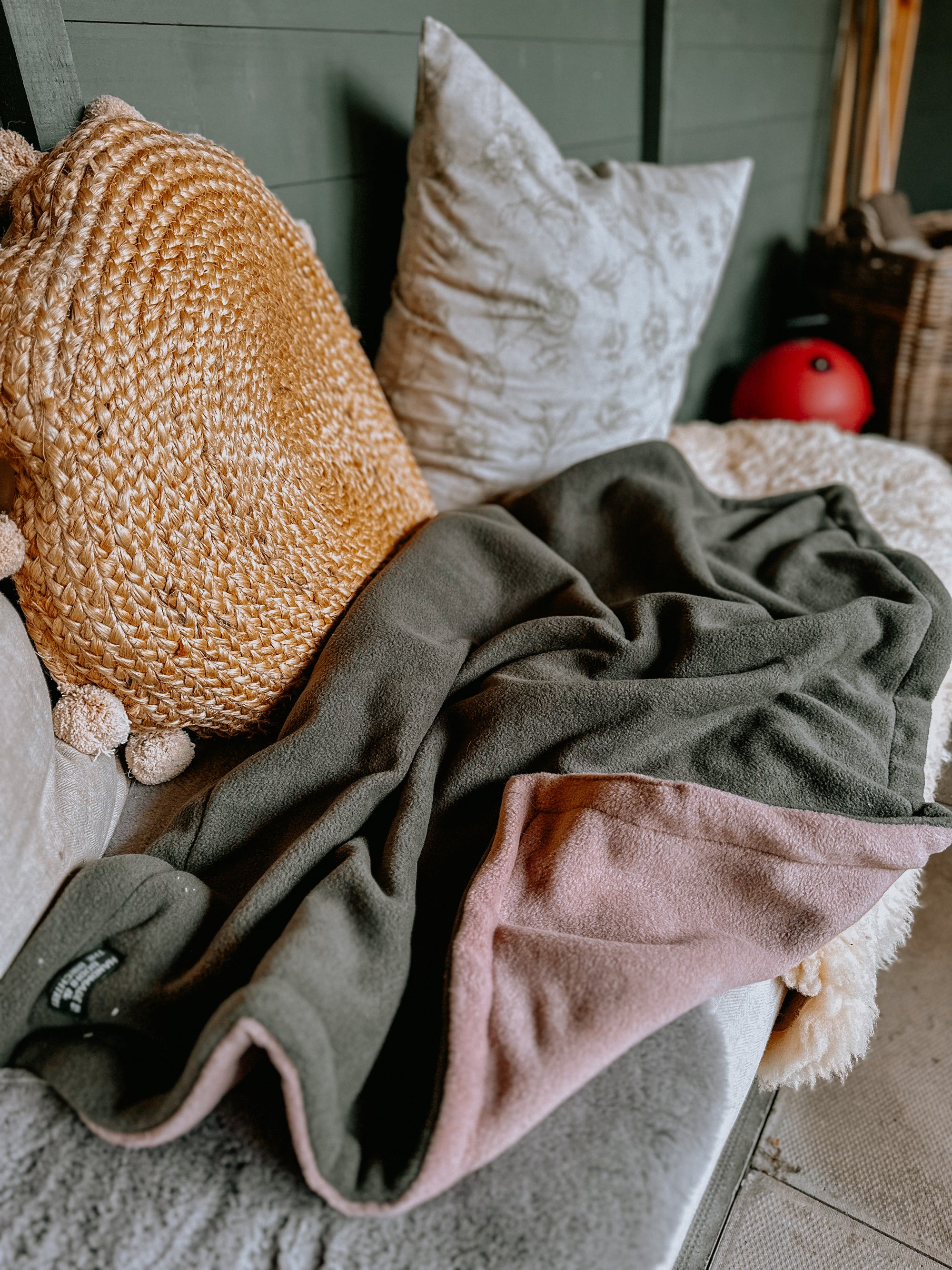 Bodhi & The Birchtree Khaki & Mushroom Polar Fleece Blanket - Bodhi & The Birchtree