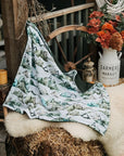 Bodhi & The Birchtree Polar Fleece Blanket - Alpine Ridge Mountains & Dark Bottle - Bodhi & The Birchtree