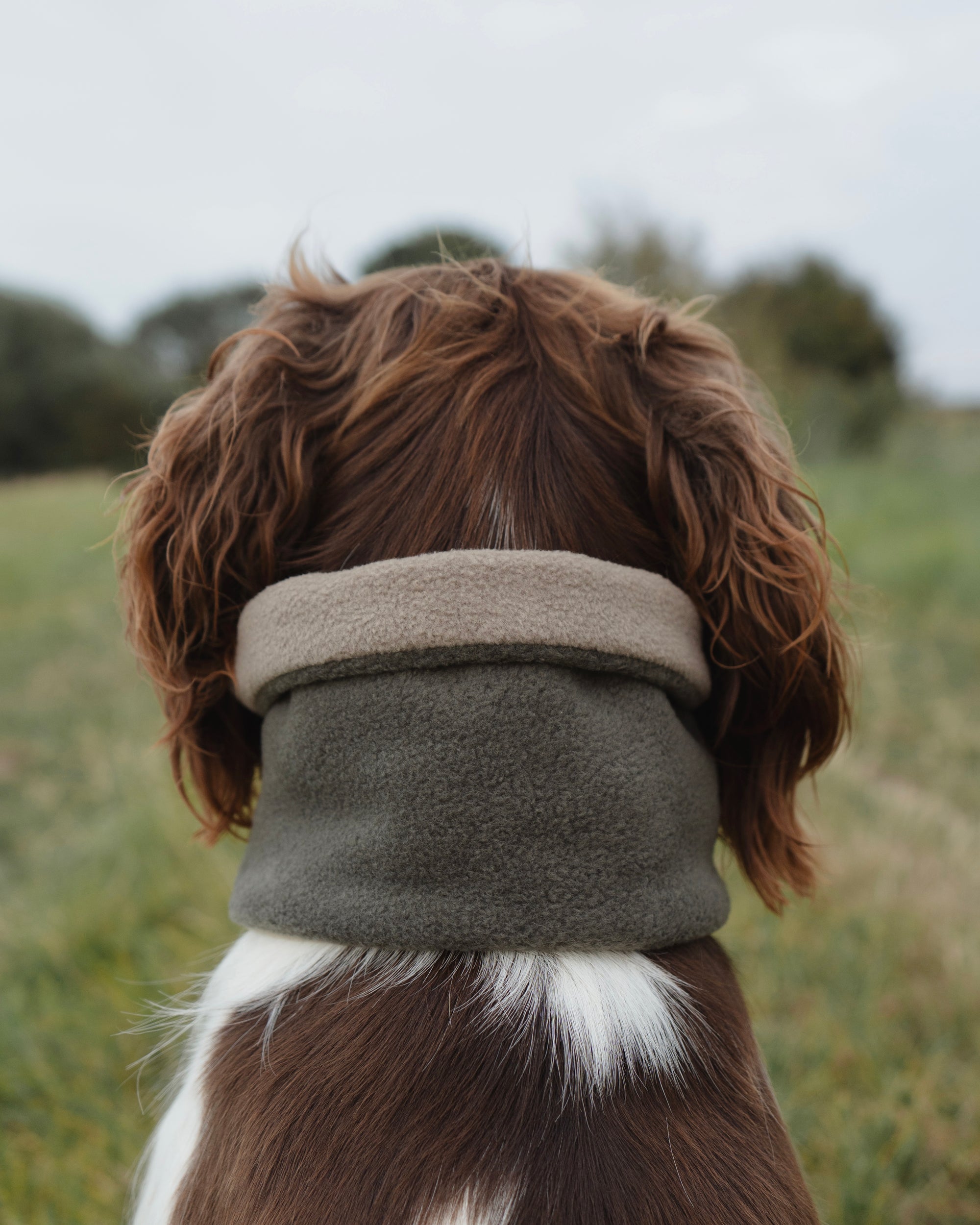 ‘The Jinky’ New Olive & Dark Camel Polar Fleece Snood - Bodhi & The Birchtree