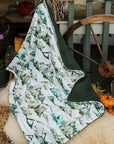 Bodhi & The Birchtree Polar Fleece Blanket - Alpine Ridge Mountains & Dark Bottle - Bodhi & The Birchtree