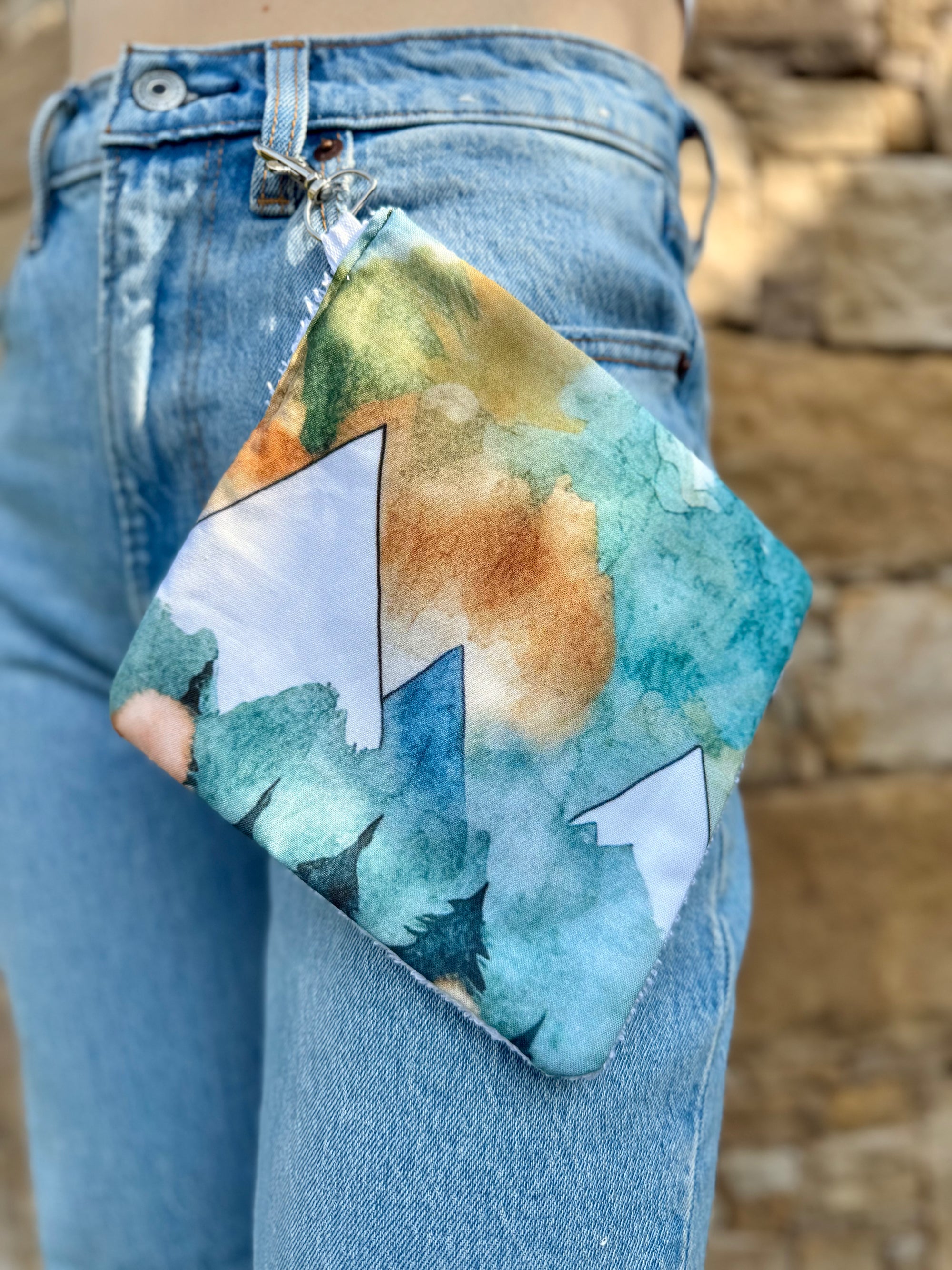 Watercolour Mountains Hand Cloth - Bodhi & The Birchtree