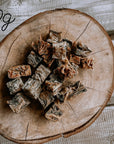 Whitefish skin cubes dog treats and chews available on Bodhi & The Birchtree