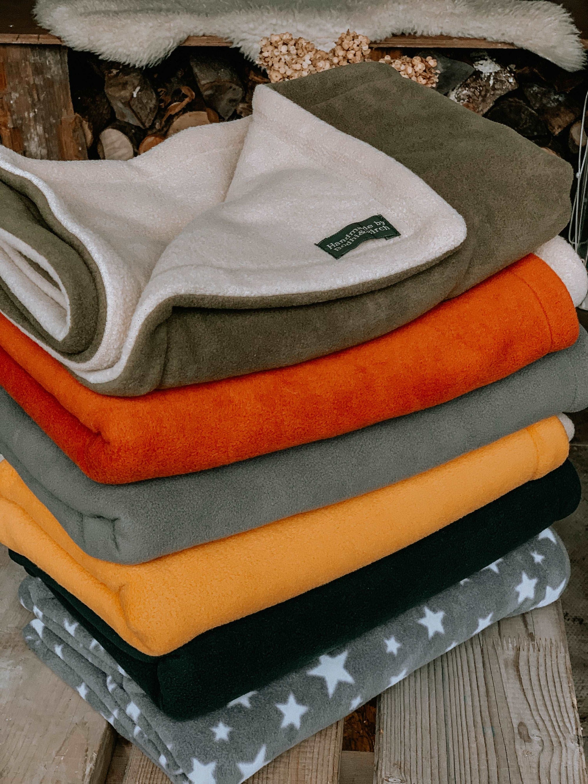 Anti pill fleece dog blanket Bodhi and The Birchtree. Handmade in Scotland.