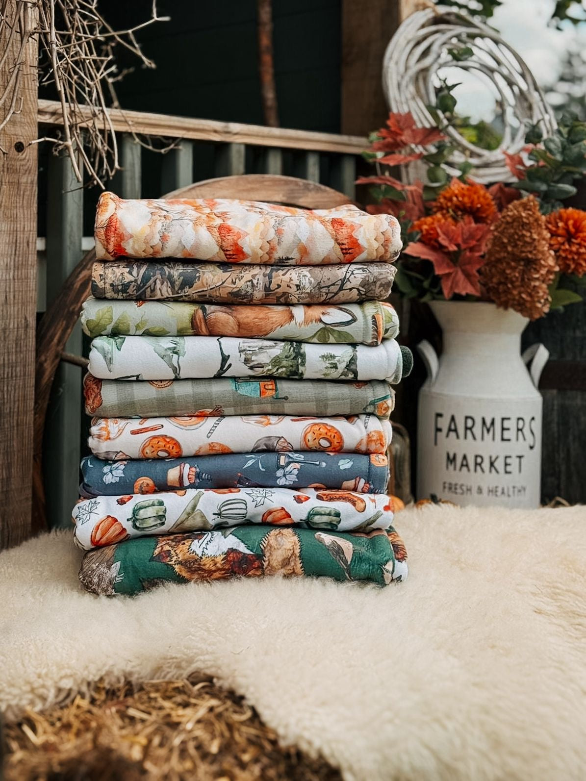 Autumn Printed Polar Fleece Blanket Collection