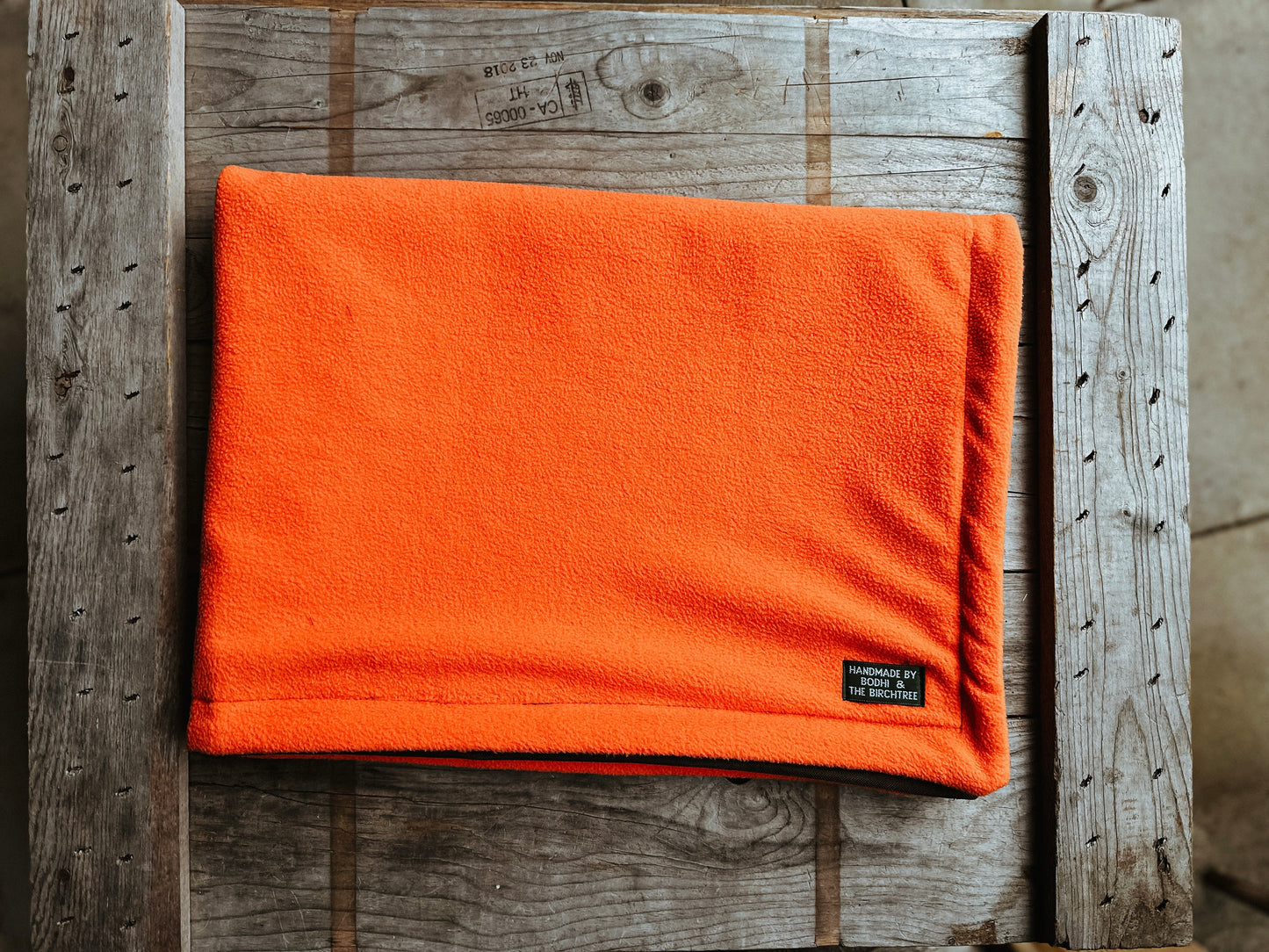 Not Quite Perfect Bodhi & The Birchtree Orange & Khaki Boot Blanket - Bodhi & The Birchtree