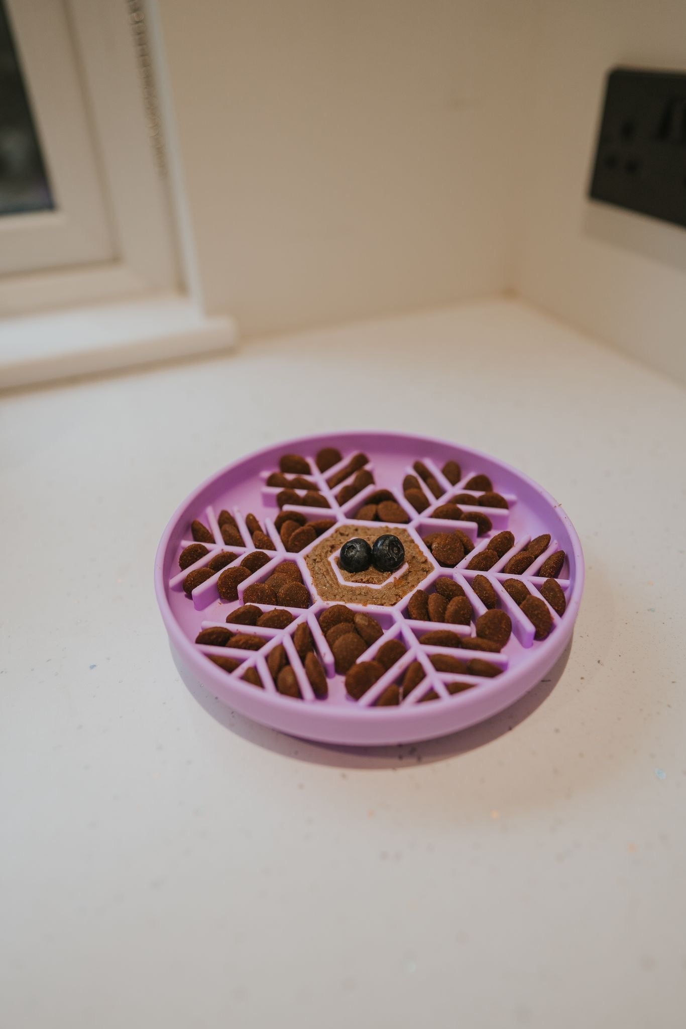 Snowflake Slow Feed Bowl In Magenta - Bodhi & The Birchtree