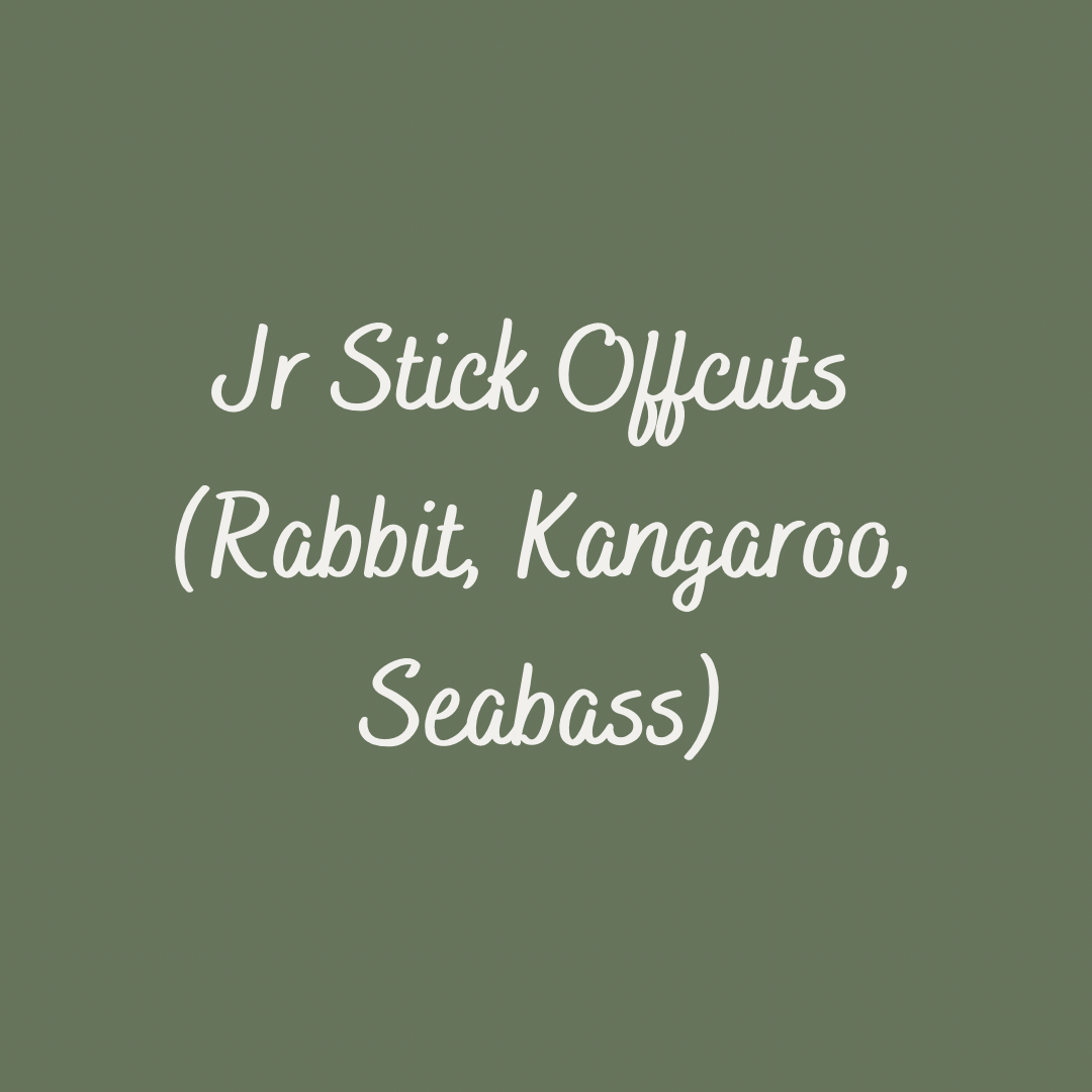 JR Sticks Offcuts 25g (Seabass, Kangaroo, Rabbit) - Bodhi & The Birchtree