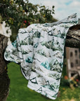 Bodhi & The Birchtree Polar Fleece Blanket - Alpine Ridge Mountains & Dark Bottle