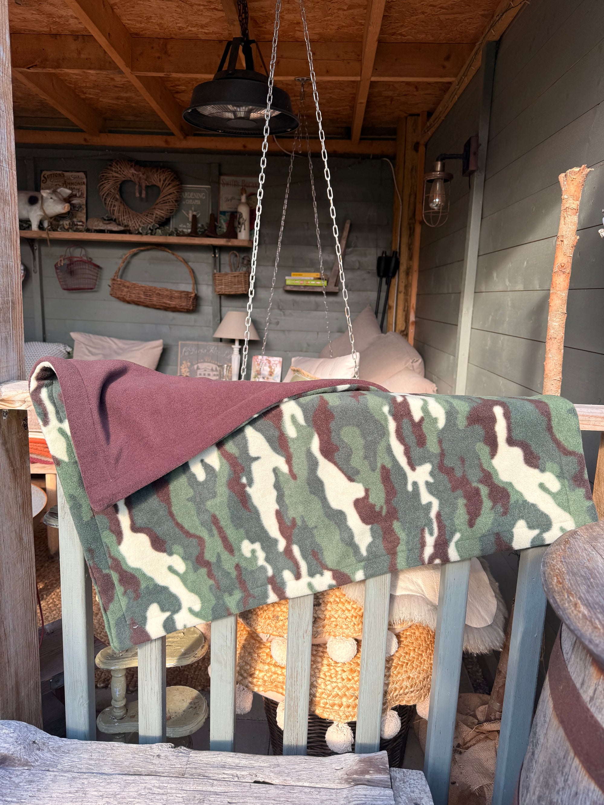 Camouflage &amp; Chocolate Polar Fleece Blanket