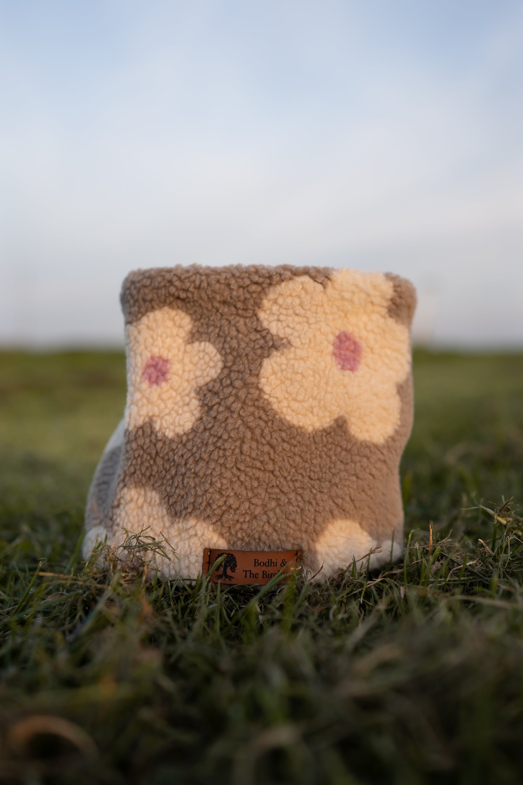 Teddy Fleece Flowers Snood - Taupe - Bodhi & The Birchtree