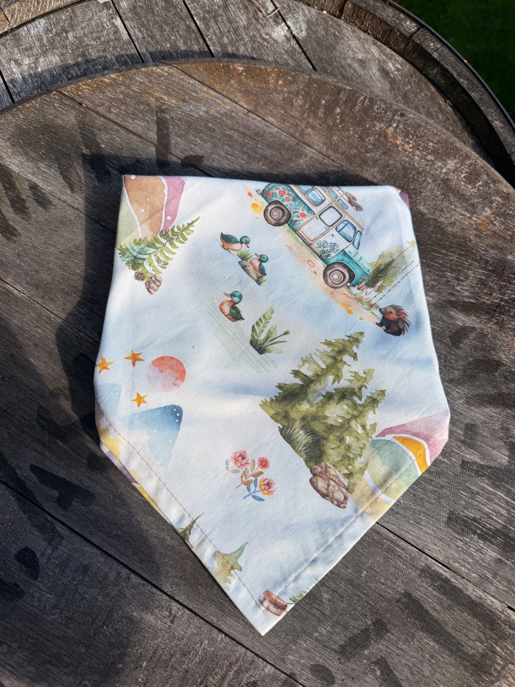 Watercolour Camping Adventures Bandana Standard