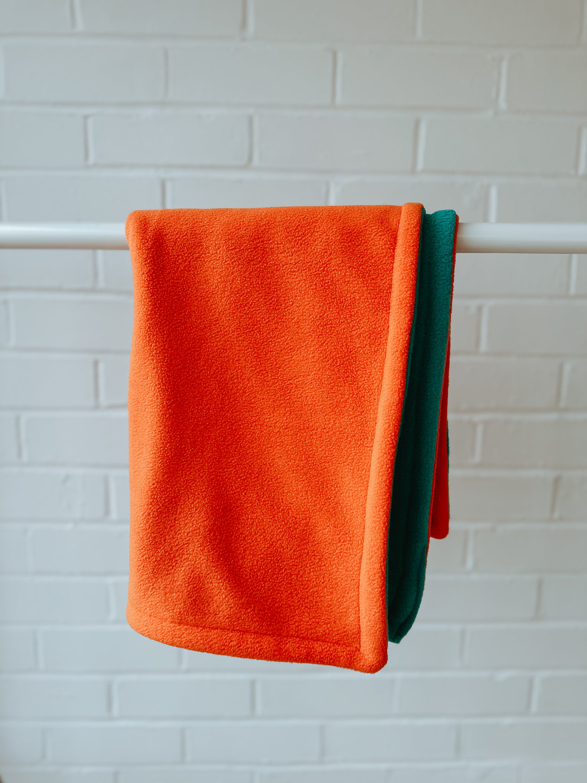 Turquoise & Orange Mini Polar Fleece Blanket - Bodhi & The Birchtree