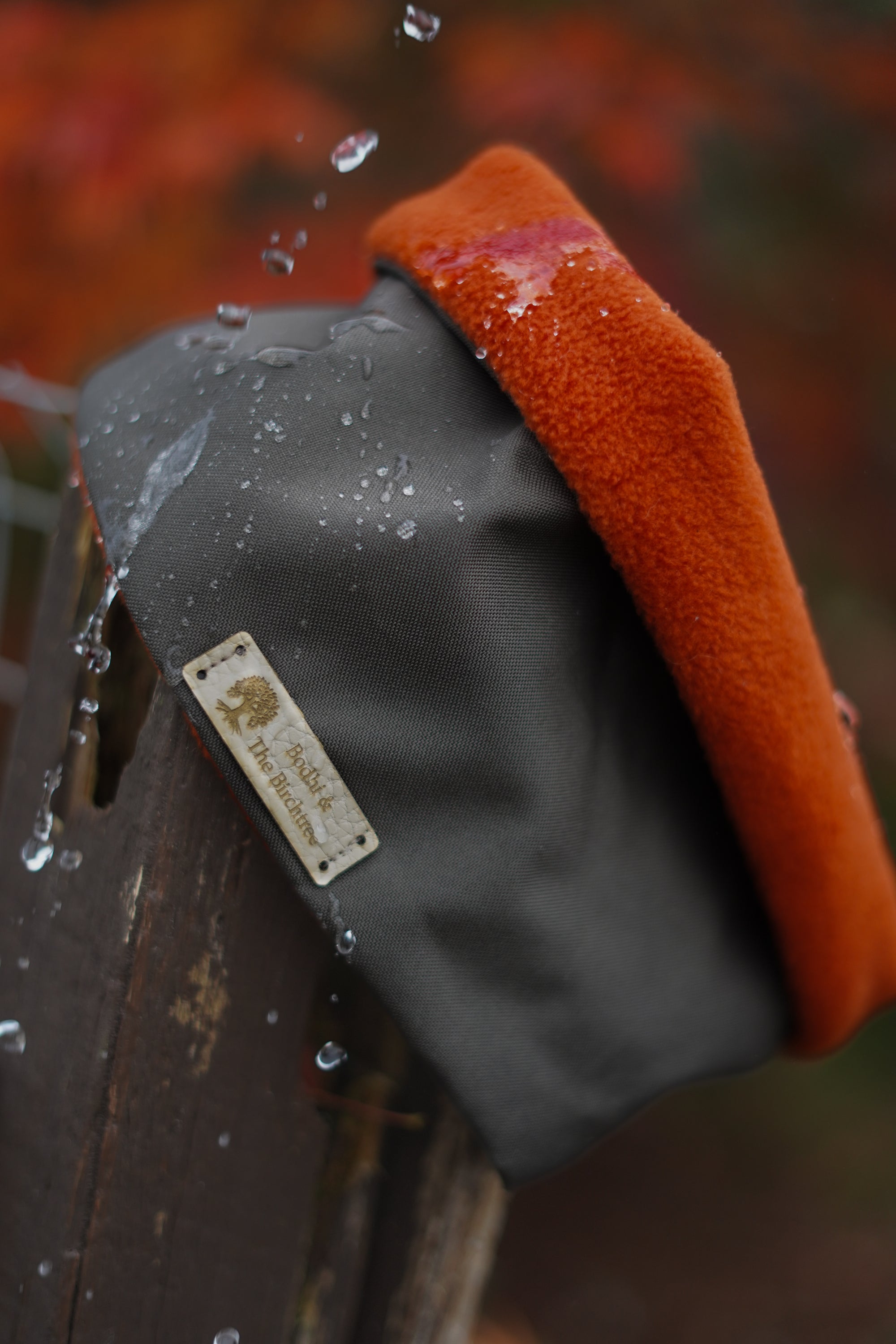 Bodhi & The Birchtree Khaki & Burnt Orange Waterproof & Polar Fleece Snood - Bodhi & The Birchtree