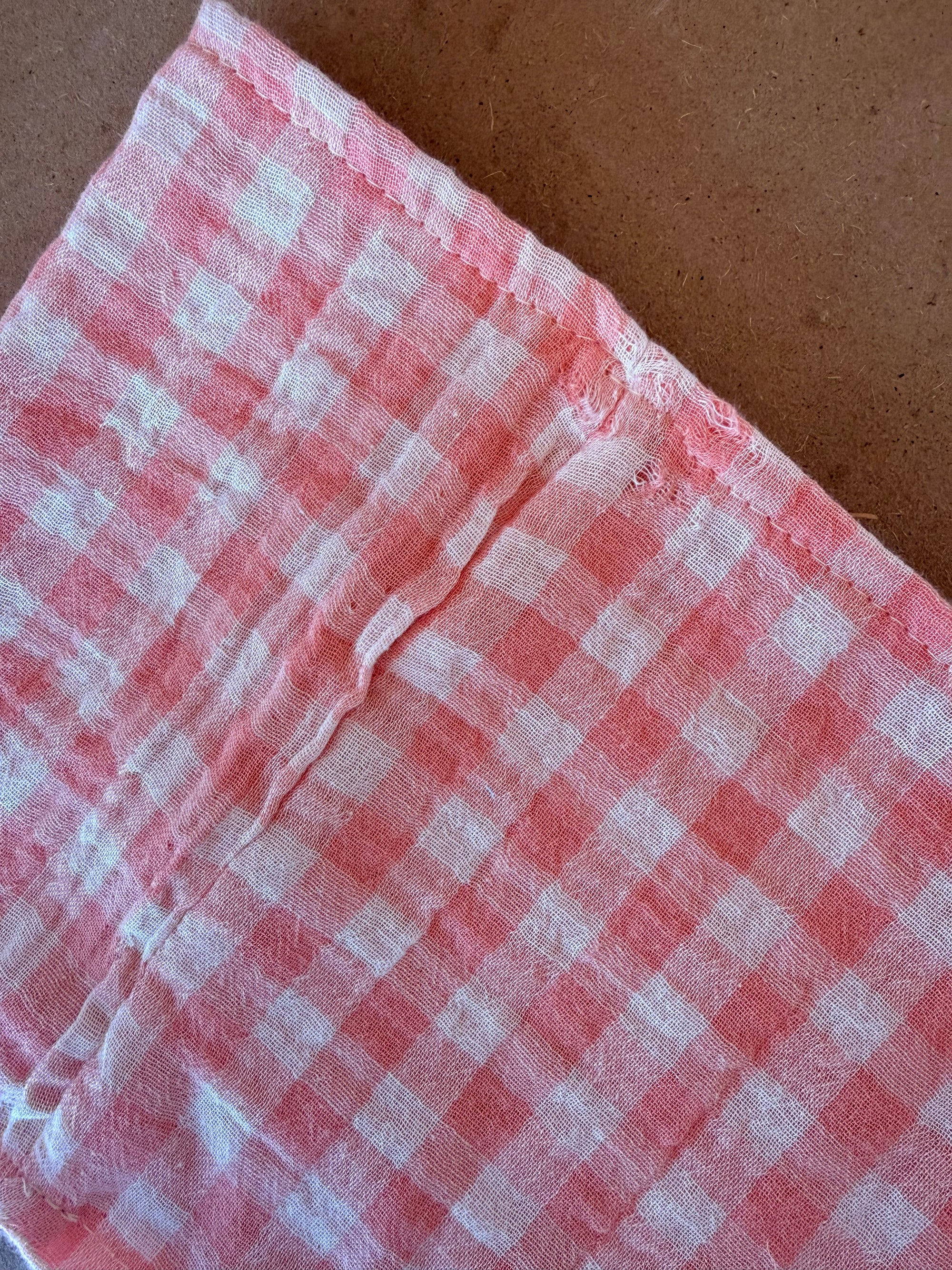 Not Quite Perfect Pink Gingham Summer Cooling Snood - Medium