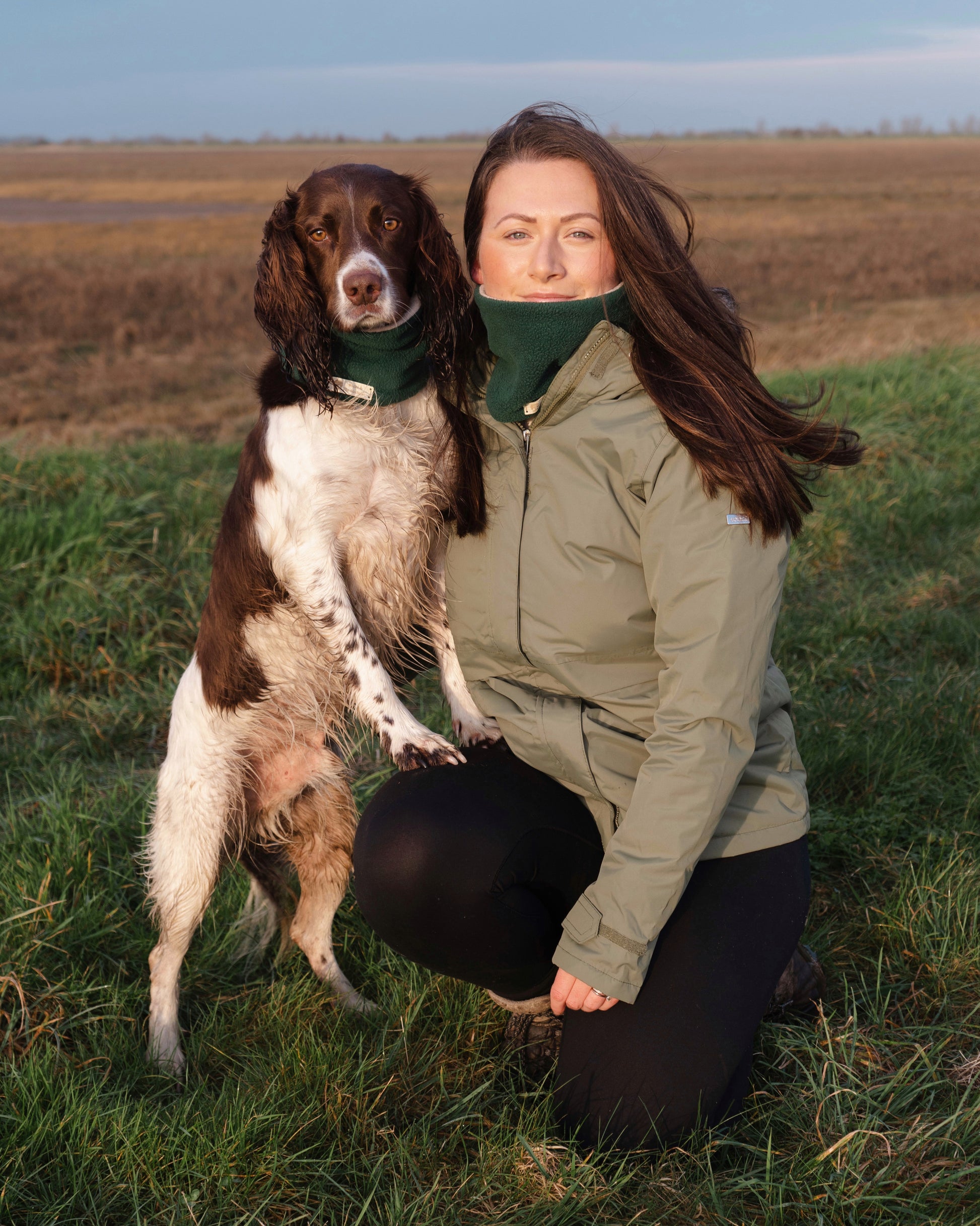 Bodhi & The Birchtree Human & Hound Matching Fir Green Snoods - Bodhi & The Birchtree
