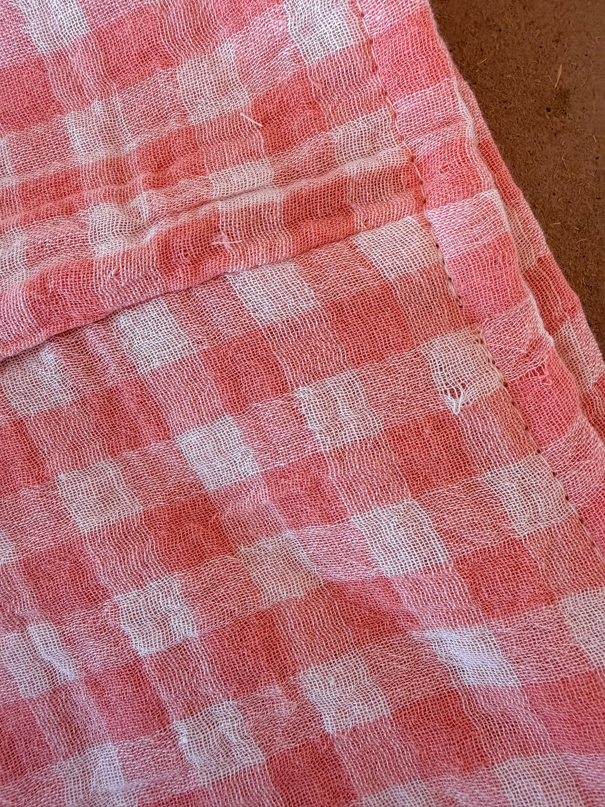 Not Quite Perfect Pink Gingham Summer Cooling Snood - Medium