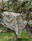 Bodhi & The Birchtree Polar Fleece Blanket - Camping Outdoors & Dark Camel