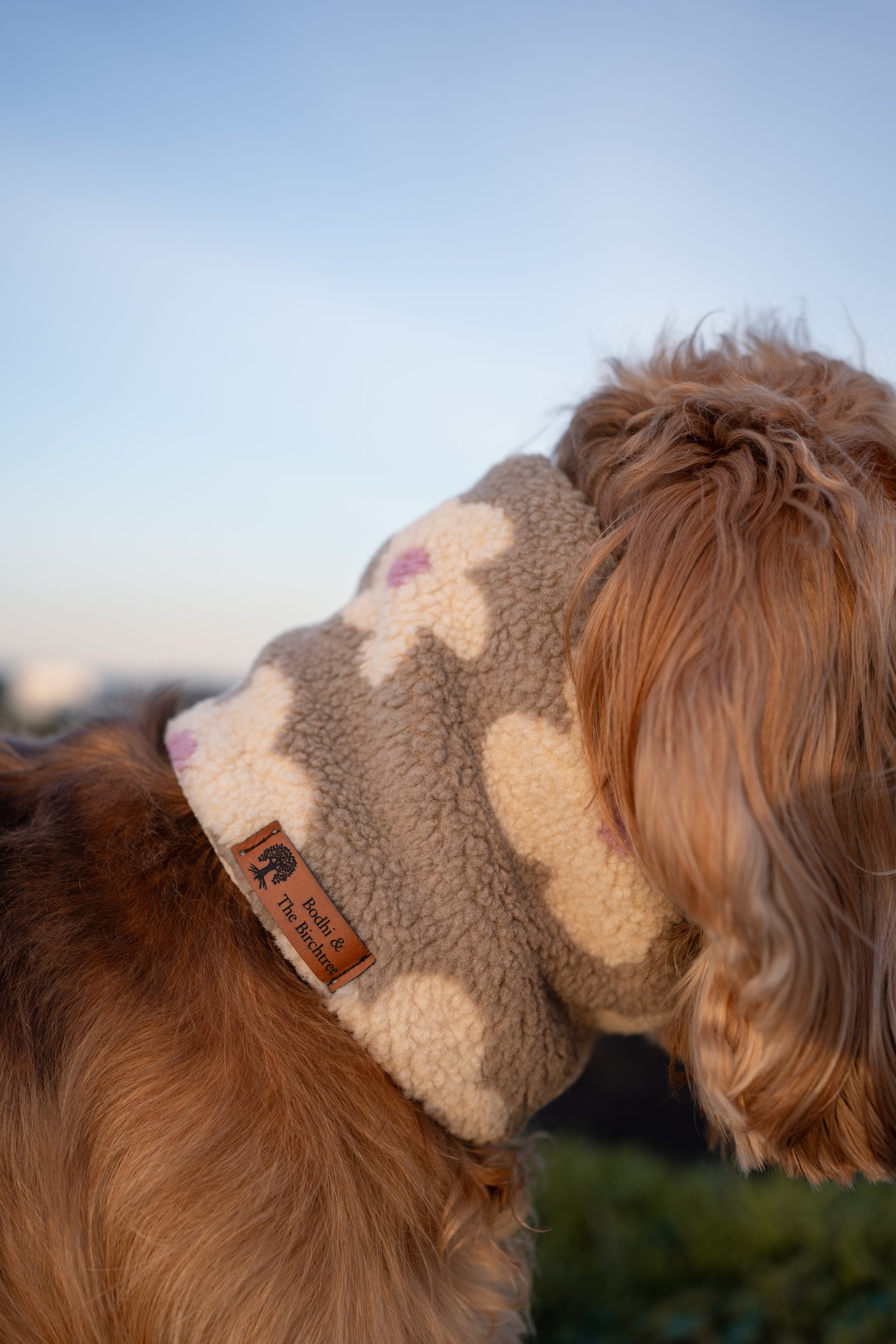 Teddy Fleece Flowers Snood - Taupe - Bodhi & The Birchtree