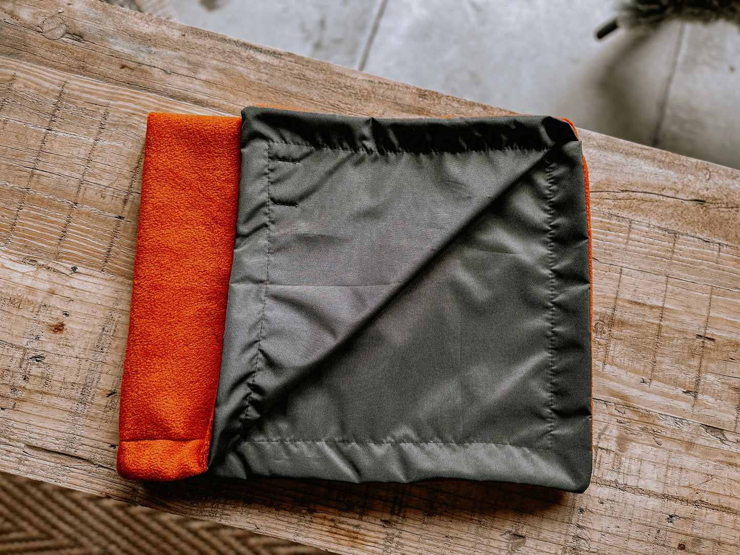 Bodhi & The Birchtree Burnt Orange & Khaki Boot Blanket