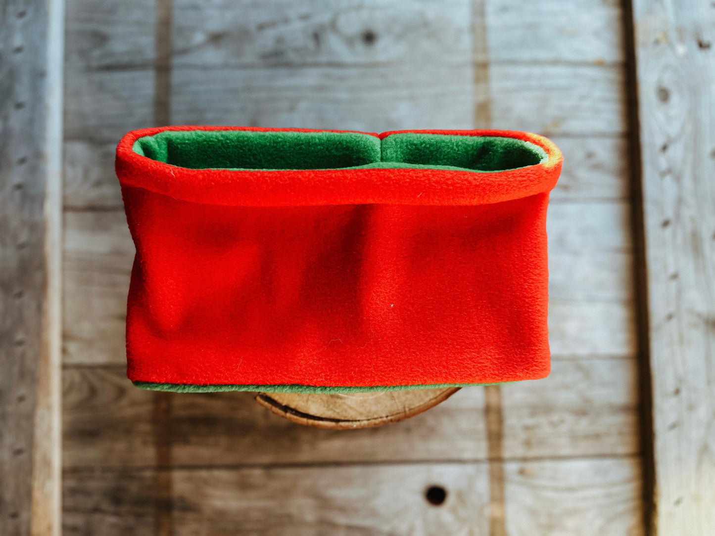 Festive Red & Green Polar Fleece Snood - Bodhi & The Birchtree