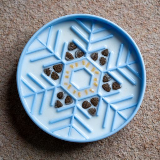 Snowflake Slow Feed Bowl In Ice - Bodhi & The Birchtree