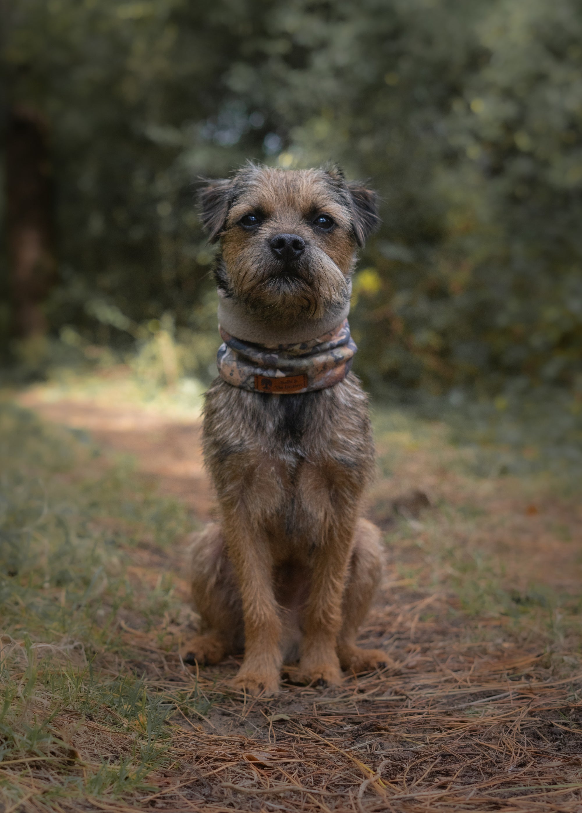 Woodland Camo & Dark Camel Polar Fleece Snood - Bodhi & The Birchtree