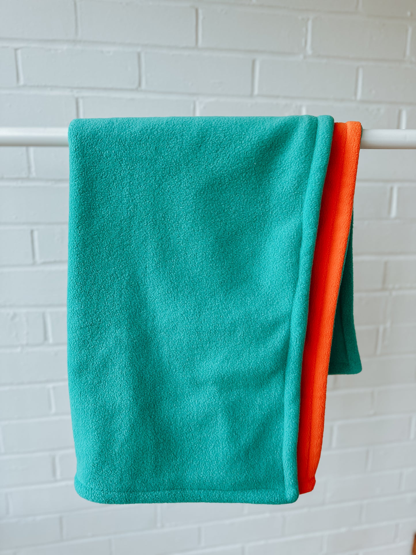 Turquoise & Orange Polar Fleece Blanket - Bodhi & The Birchtree