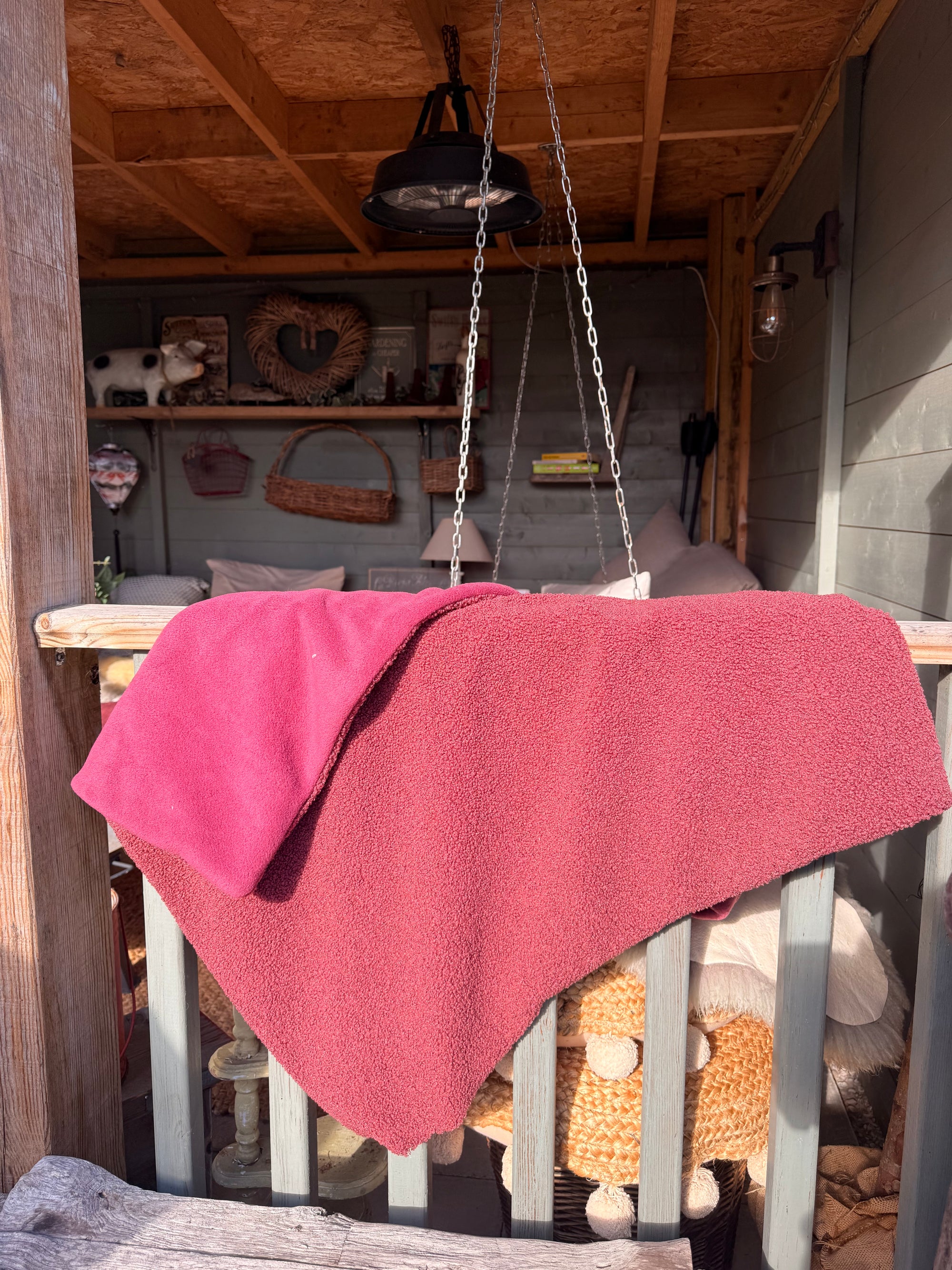 Rouge &amp; Raisin Teddy &amp; Polar Fleece Blanket