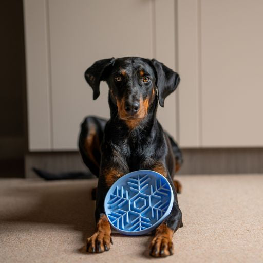 Snowflake Slow Feed Bowl In Ice - Bodhi & The Birchtree