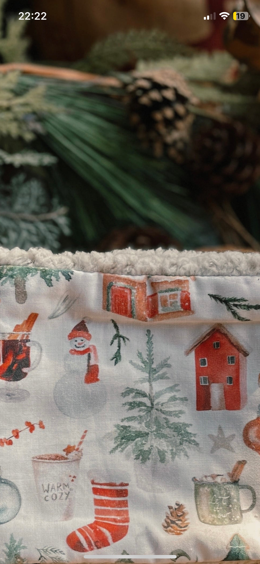 Noel Christmas Mini Sherpa Blanket