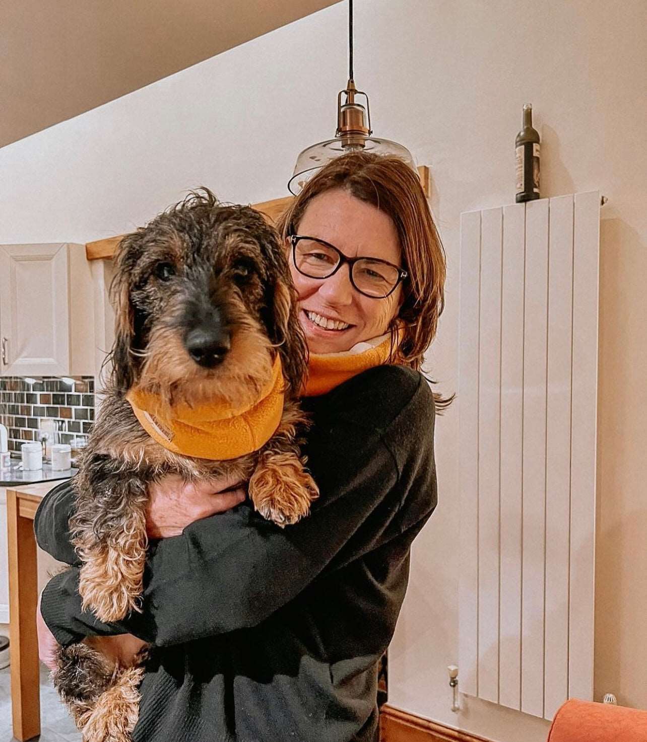 Bodhi & The Birchtree Human & Hound Matching Mustard Dog Snoods