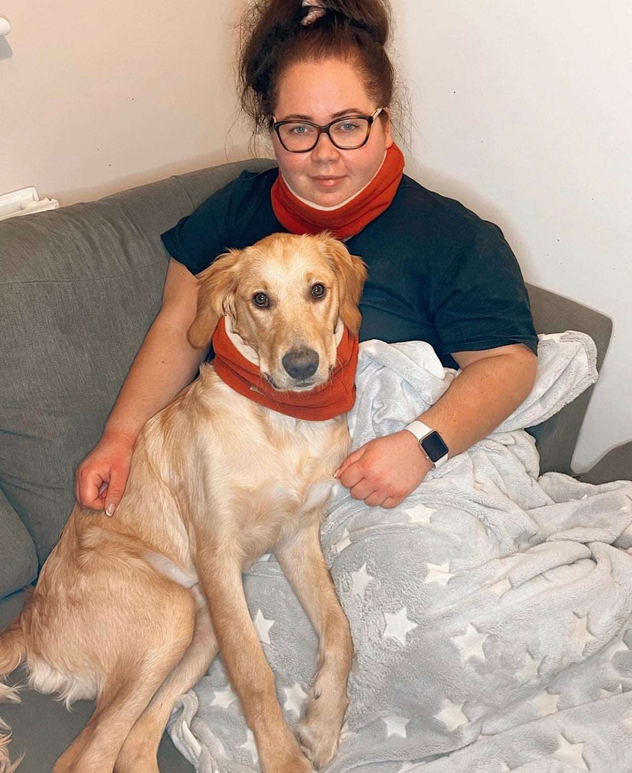 Bodhi & The Birchtree Matching Human & Hound Burnt Orange Snoods