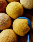 Orange/yellow Woollen Eco Tennis Ball - Bodhi & The Birchtree