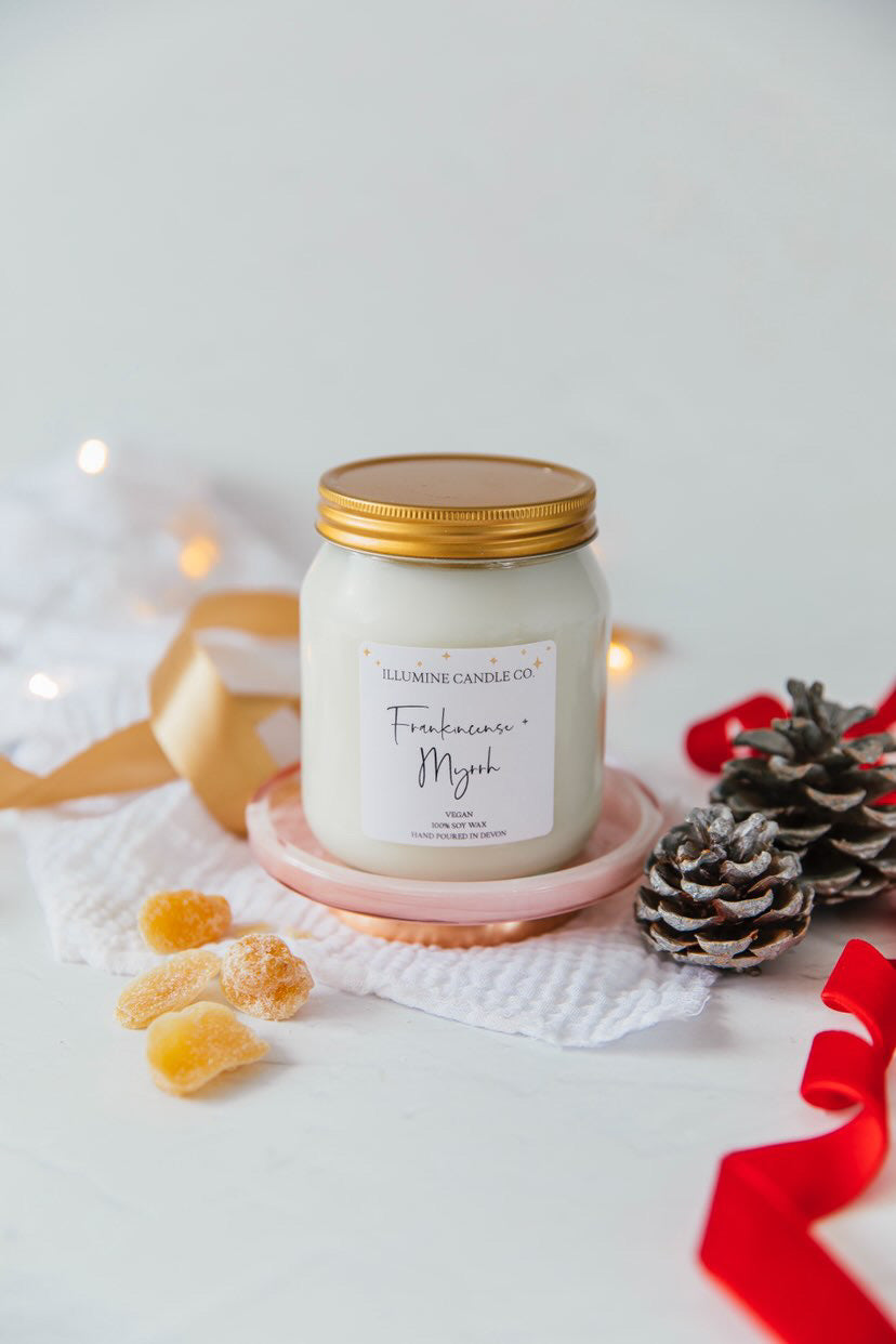 Illumine Frankincense & Myrrh Vegan Soy Wax Signature Candle