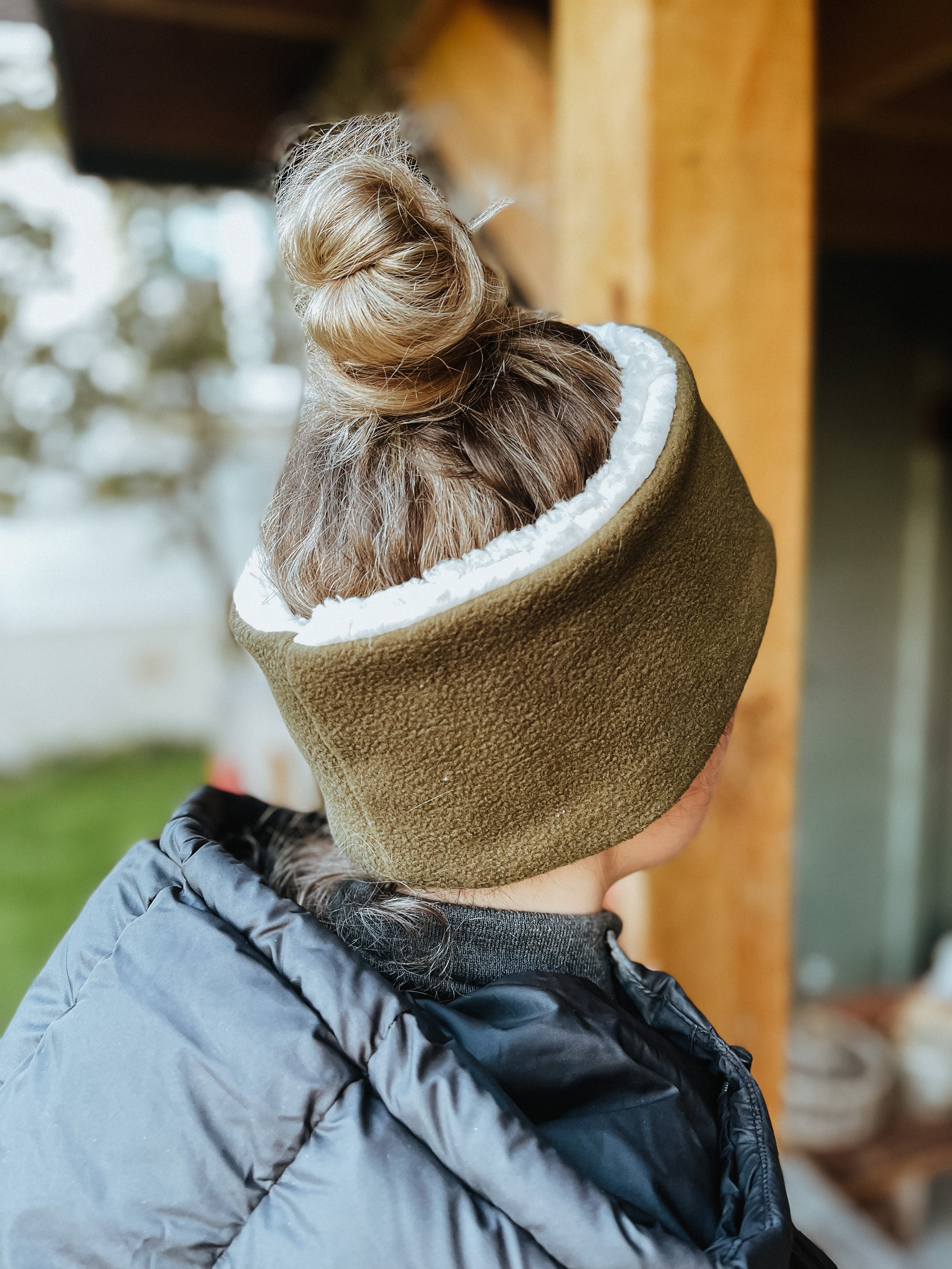 Bodhi The Birchtree Khaki Sherpa Polar Fleece Headband Bodhi The Birchtree